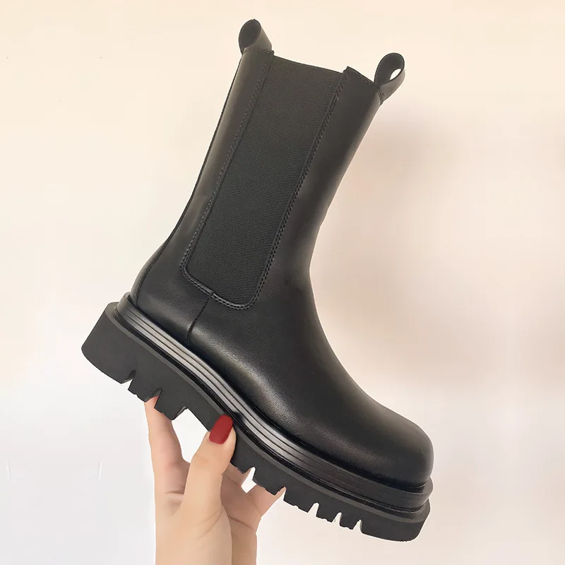 

Shoe Boots Short Boots Woman England Wind Boots Thick Boot