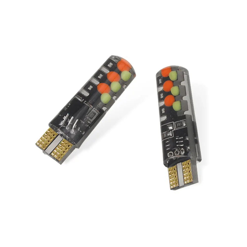 2шт T10 RGB светодиодный лампы с пультом дистанционного управления мигающий W5W