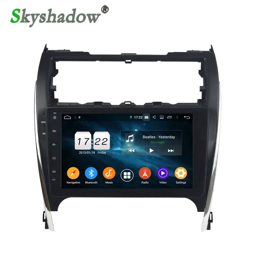 DSP Android 9 0 4 ГБ 32 Восьмиядерный автомобильный Радио dvd плеер Wifi Bluetooth gps карта для Toyota