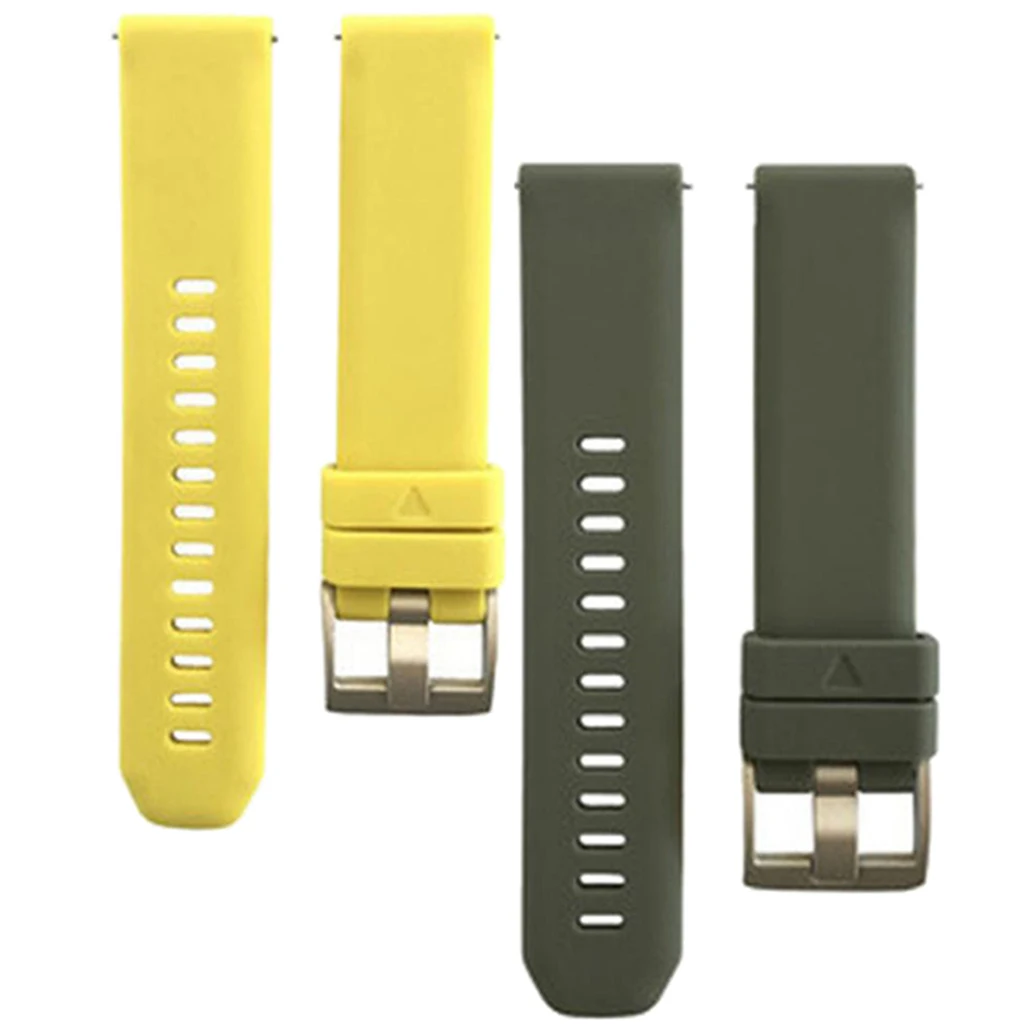 Ремешок силиконовый для мужских и женских часов мягкий резиновый быстросъемный