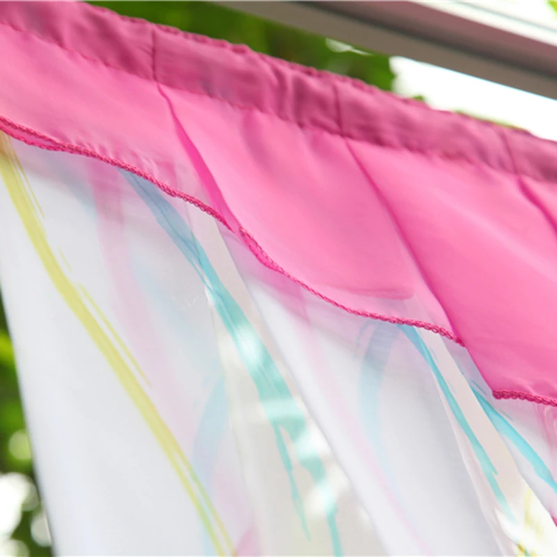 Европейская двухслойная римская занавеска в полоску для эркера спальни