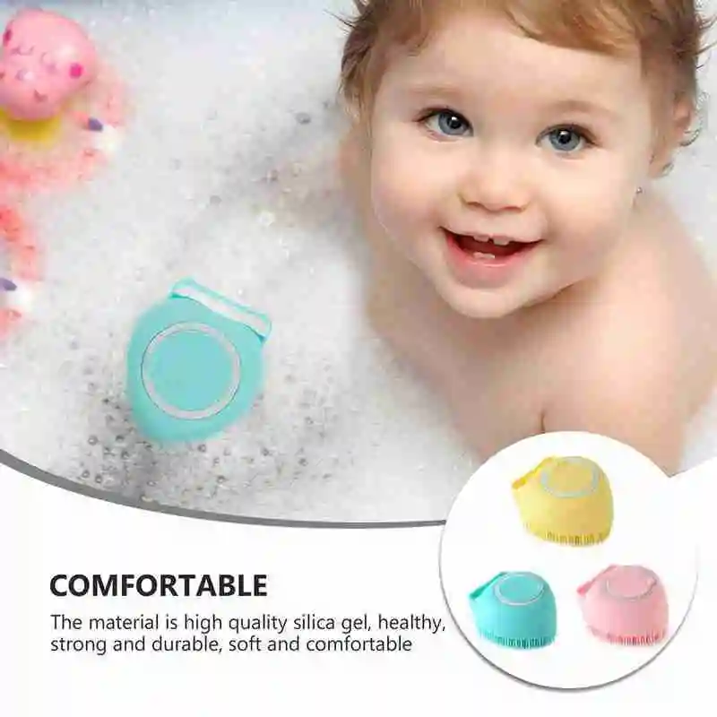 

Soft Silicone Brushes For Bath Shower Sponge Body Brush Bathroom Massage Comb Bath Bombs Washing Massage Brush Accessories T1M9