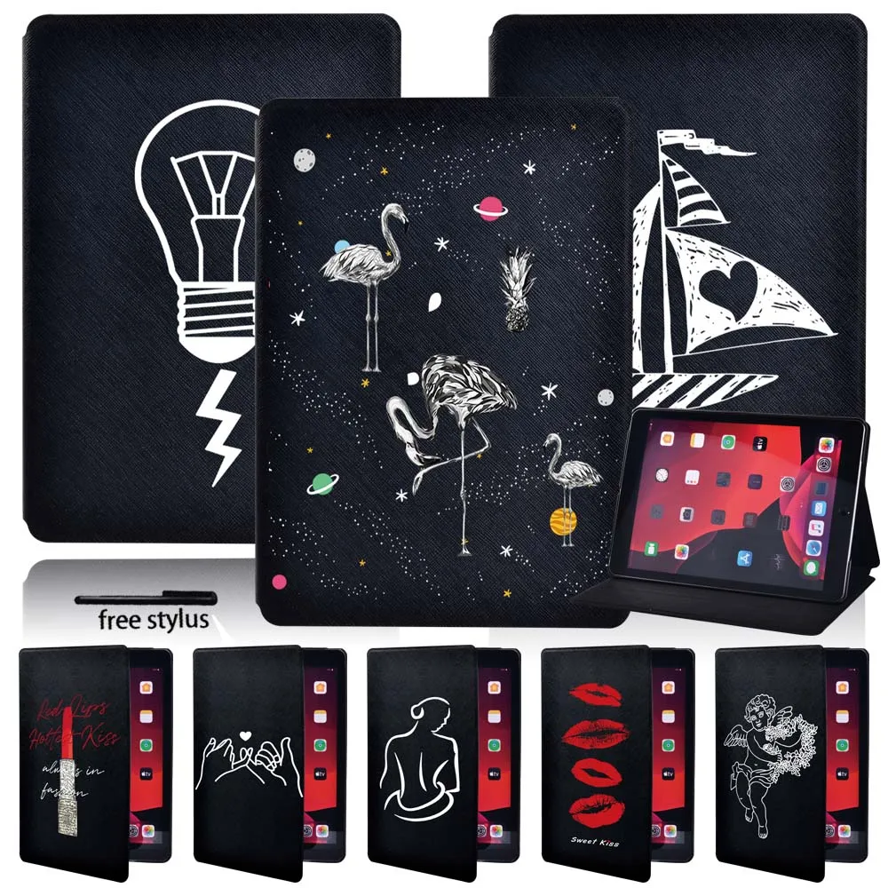 

Stand PU Leather Tablet Cover Case Protective Shell for Apple IPad 2 3 4 /Mini 1 2 3 4 5/Air 1 2 3 /Pro 11 Leather Case+free Pen