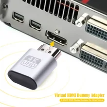 Адаптер Виртуального дисплея 4K UHD HDMI совместимый манекен штекер DDC EDID для майнинга биткоинов Безголовый для бытового компьютера аксессуары
