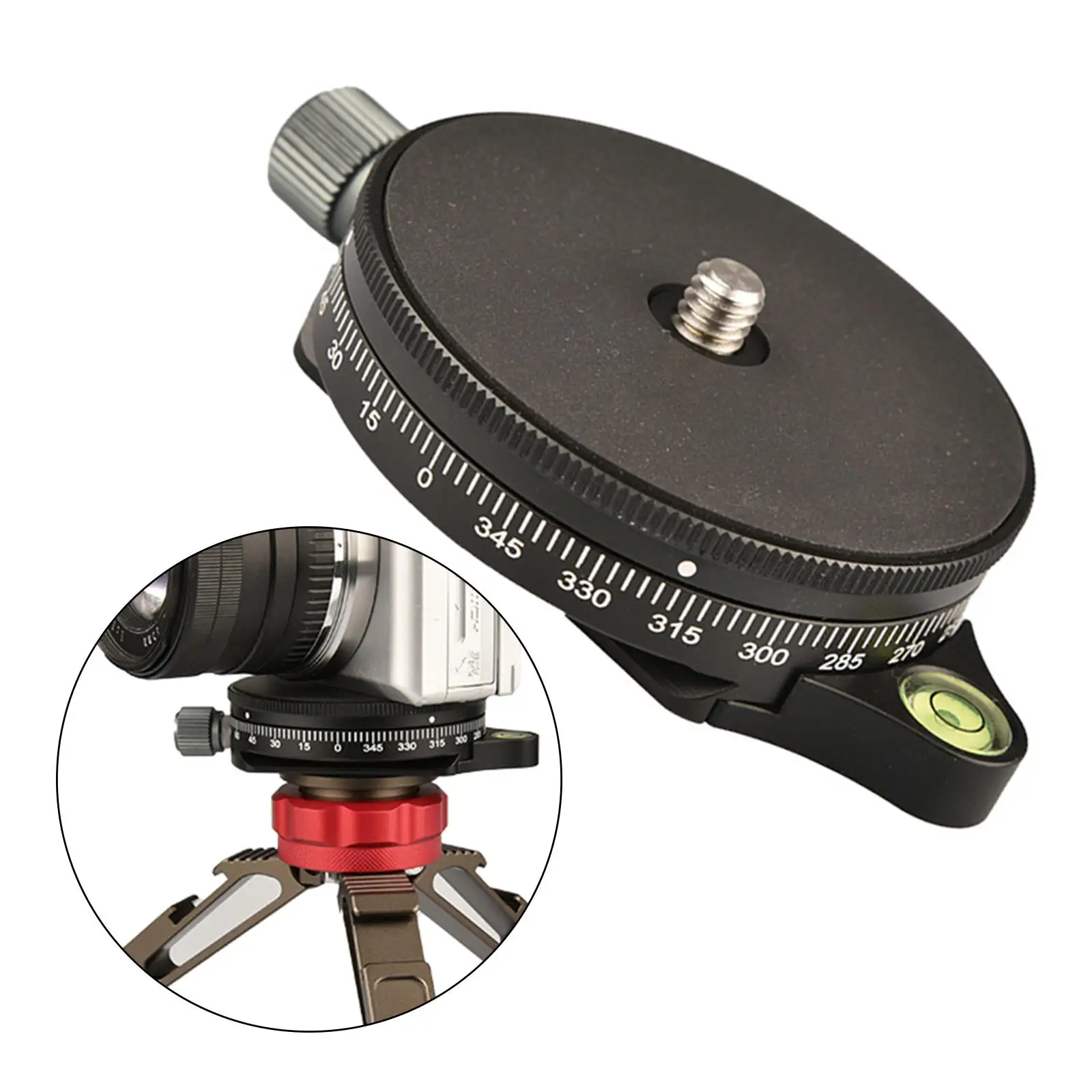 

Camera Panoramic Panning Base with Plate Panorama Ball Tripod Head for DSLR Cameras