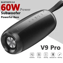 60W High Power Bluetooth Speaker Wireless Portable Column Outdoor IPX7 Waterproof Bass TWS Subwoofer BoomBox Music Center