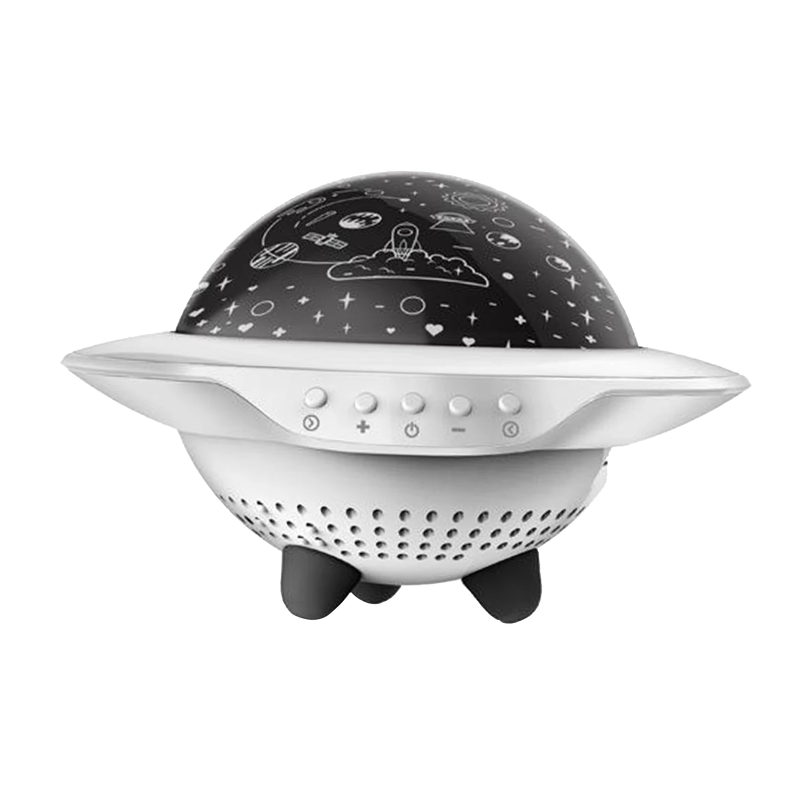 

Remote Star Projector Light, Bedroom UFO Night Light Projector with Music Speaker, Rotation LED USB Light 6 Projection Films