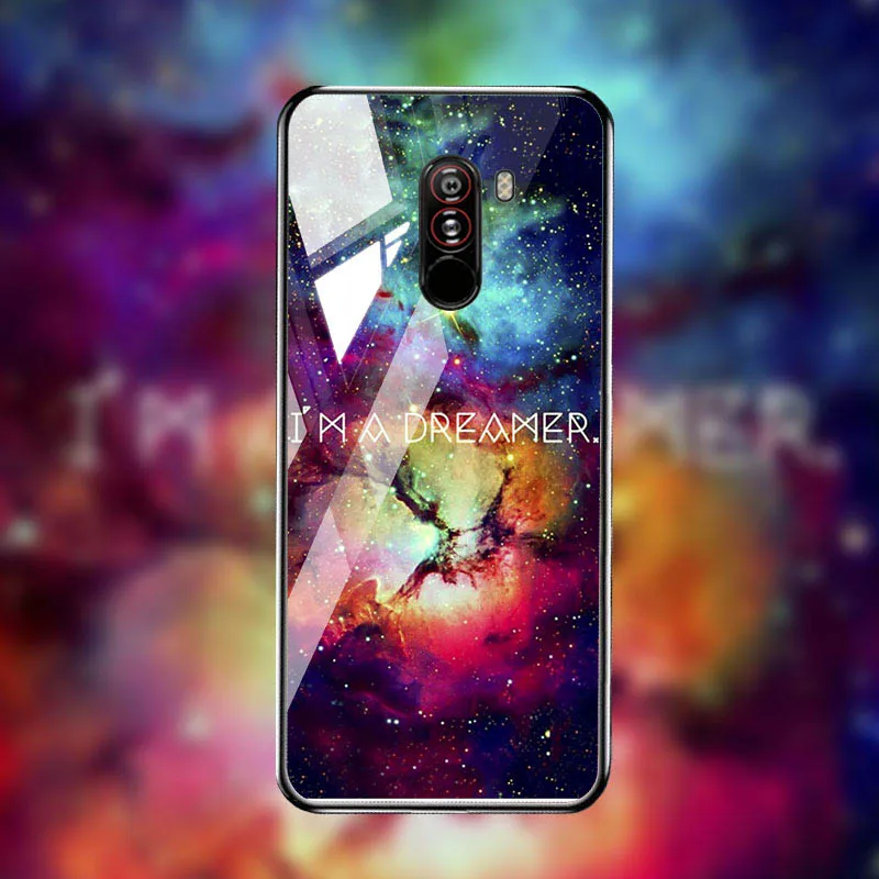 Q052 Чехол из закаленного стекла для Xiaomi mi 8 9 SE 9T A3 чехол s Star Space Coque для Xiao mi Pocophone F1 mi x 2S Red mi Note 7 8 Pro - Цвет: Q052