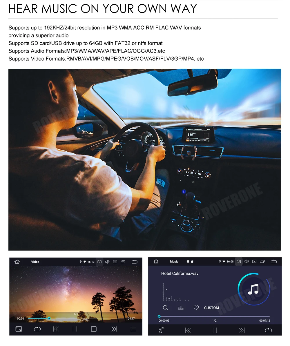 Автомобильный мультимедийный плеер RoverOne для VW Golf 7 MK7 VII- Android 9,0 Восьмиядерный 4G+ 64G Радио DVD MIB Авторадио Bluetooth