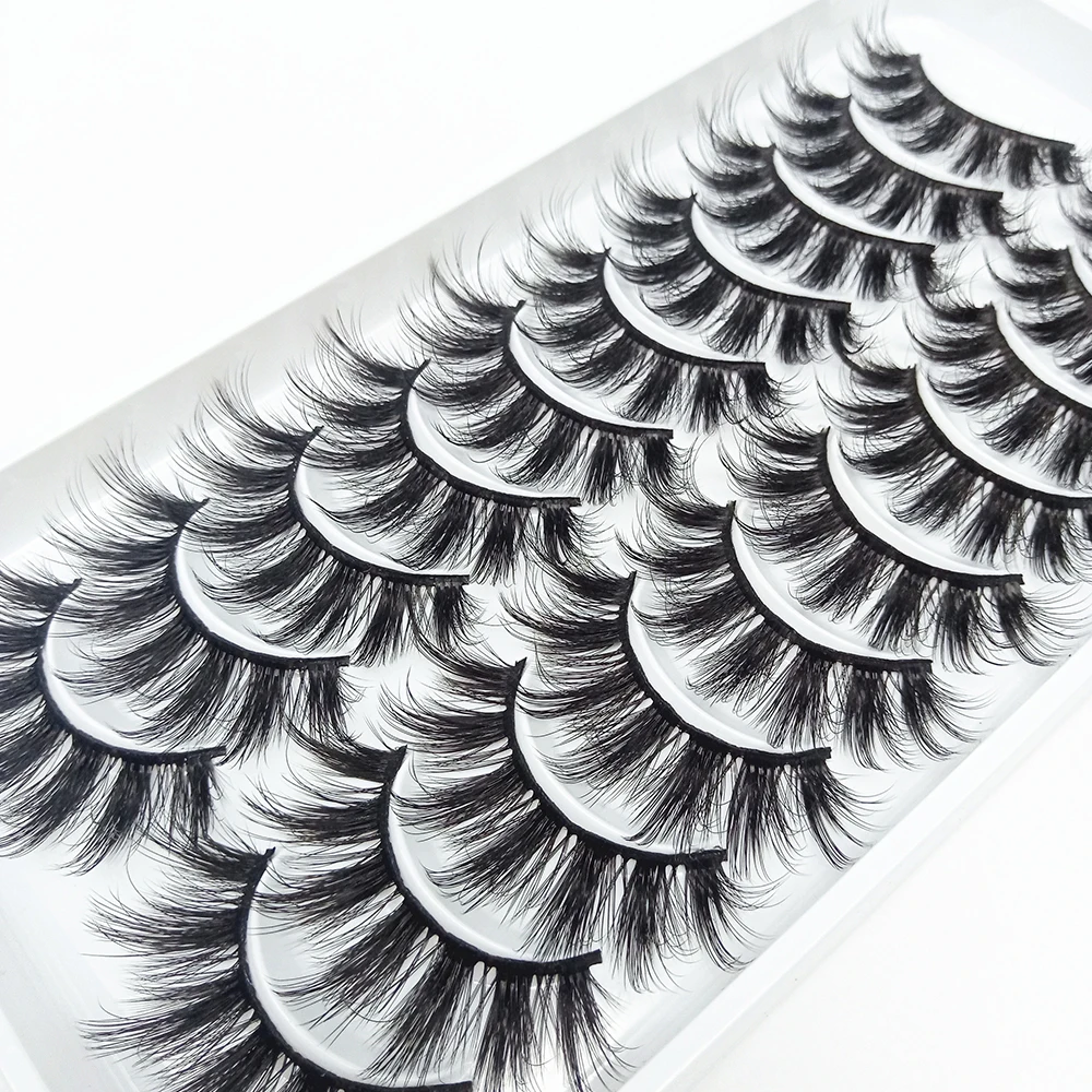 

new 10Pairs 3D Mink Lashes Natural Eyelashes False Eyelashes Makeup Wholesale Fake Eyelash Extension