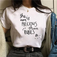 women summer o neck 90s style graphic cute casual fashion aesthetic individual words print female clothes tops tees tshirt
