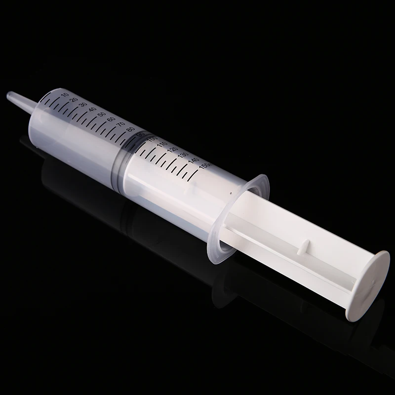 1 шт измерительная шприц Пластик Syring150ml клей чернильный многоразовые большой