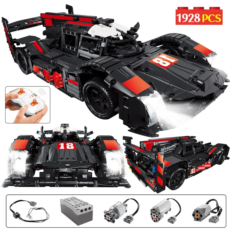 1928 шт город дистанционного управления гоночный автомобиль строительные блоки