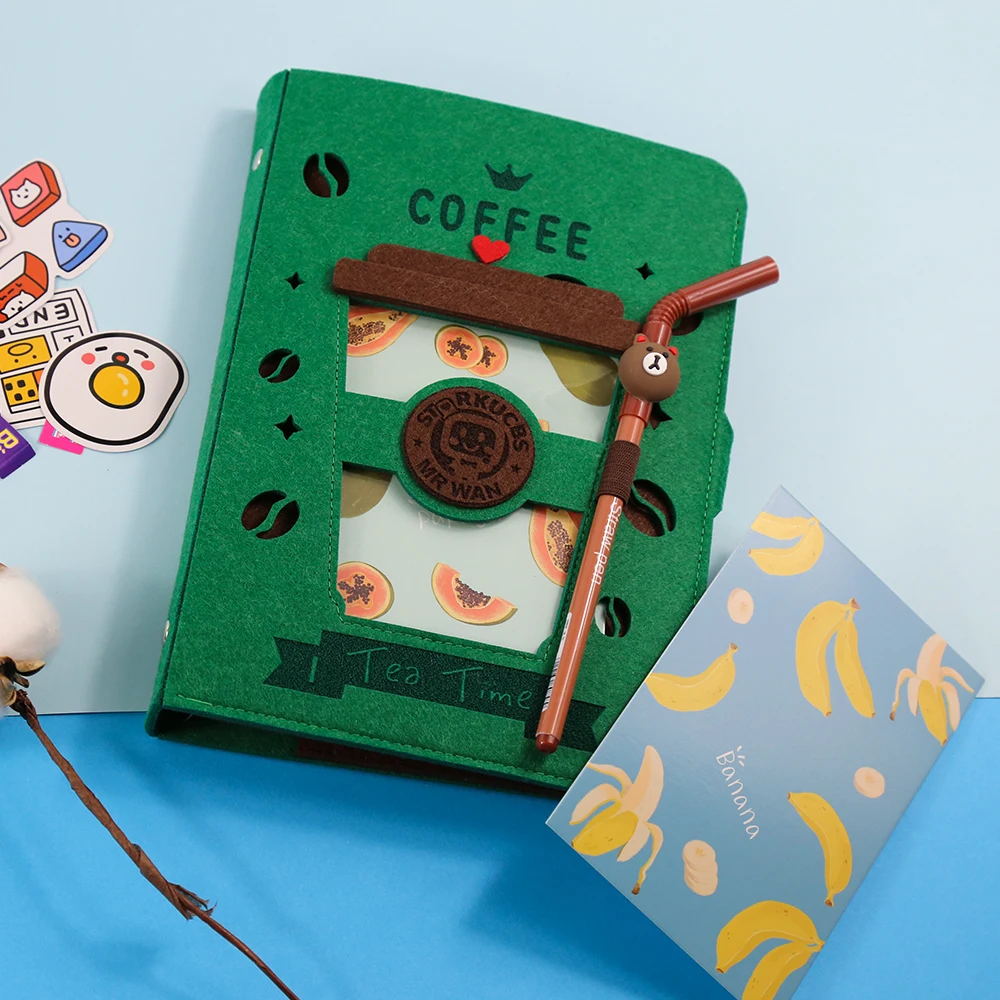 А5 планер блокнот металлическая папка Бесплатная ручка школьный войлочный