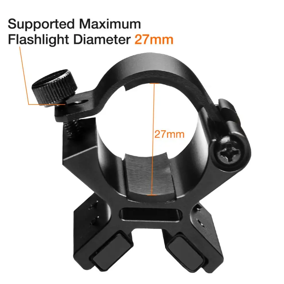 

MX01 Flashlight Magnetic Mounting Bracket with Dual Magnets for 24-27mm Flashlight Dim Range Assembly Flashlight