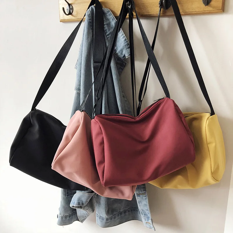 Однотонная холщовая женская искусственная простая и универсальная сумка