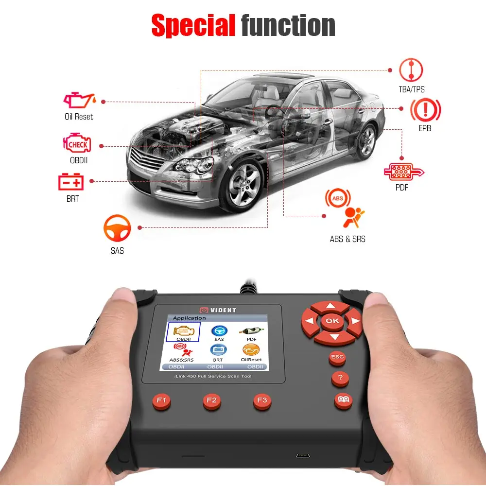 VIDENT iLink 450 поддержка ABS & SRS reset/DPF/конфигурация батареи полный сервис
