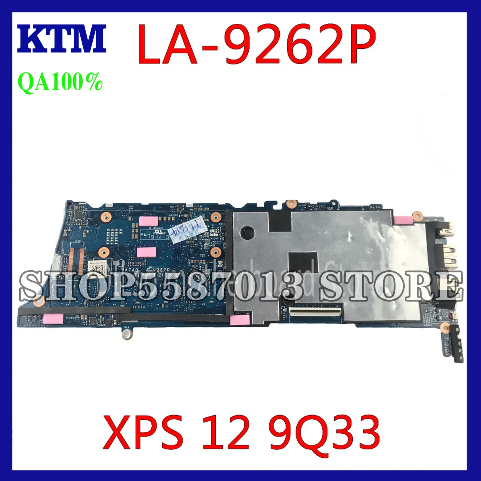

KEFU LA-9262P Motherboard For DELL XPS 12 9Q33 Motherboard VAZA0 LA-9262P REV:1.0 Motherboard I5-4200U 8GB RAM Test 100%