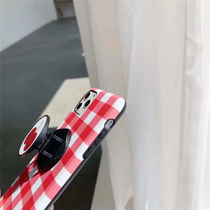 Простой чехол для телефона с красными вишнями Iphone 11 Pro Max X Xr Xs 6 7 8 Plus мягкий