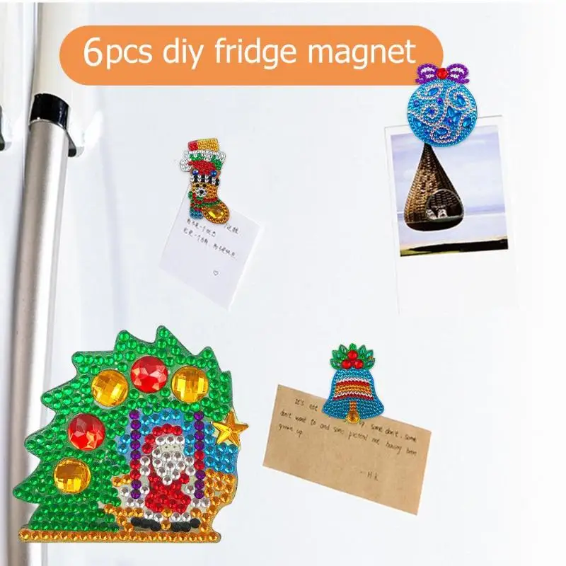 Рождество DIY алмазная живопись магнитные наклейки специальная форма полная