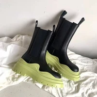new fashion womens thick heel ankle boots womens shoes autumn brand designer chelsea boots womens high quality platform boots
