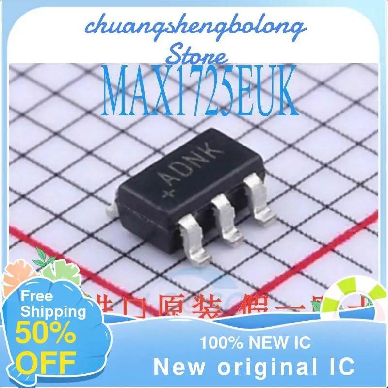 

10-200PCS MAX1725EUK MAX1725 ADNK SOT23-5 ic New original IC