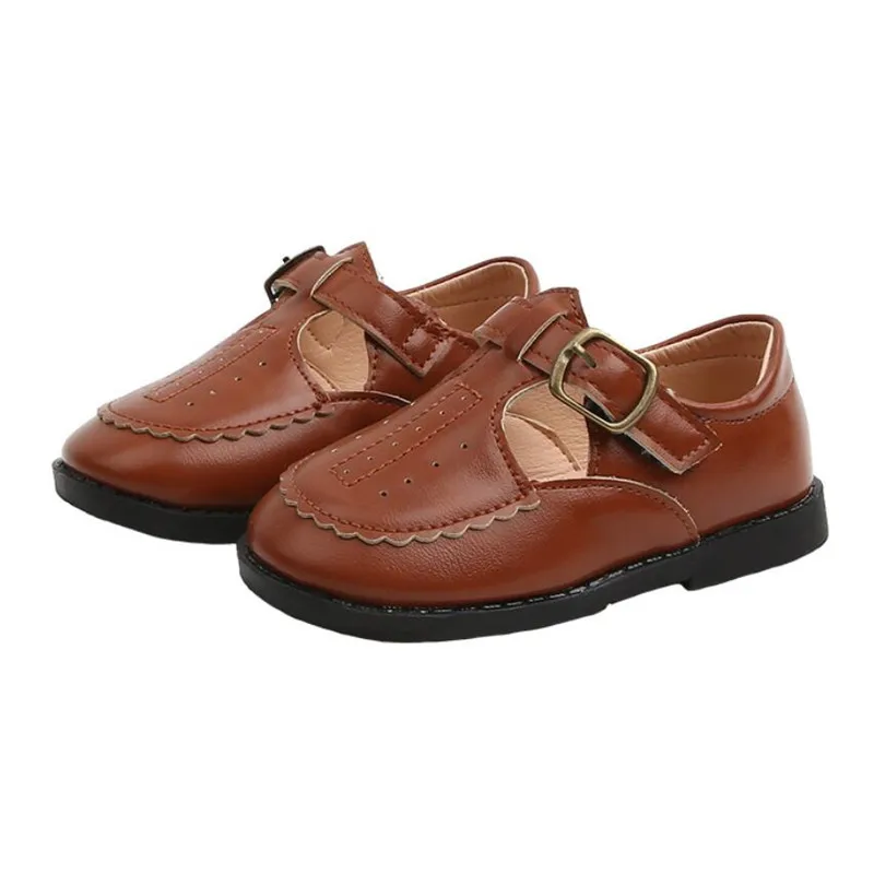 Детская повседневная обувь на плоской подошве туфли с Т образным вырезом и