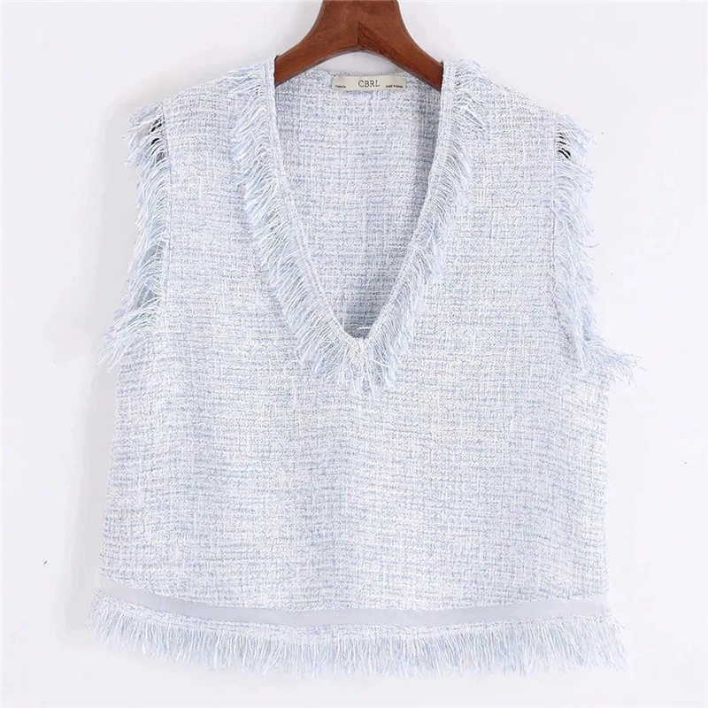 

Vest Women Streetwear Sleeveless Jacket Ladies Korean Fashion Vests Coat Vintage Pullover V Neck Vests Waistcoat Women Fall 2019