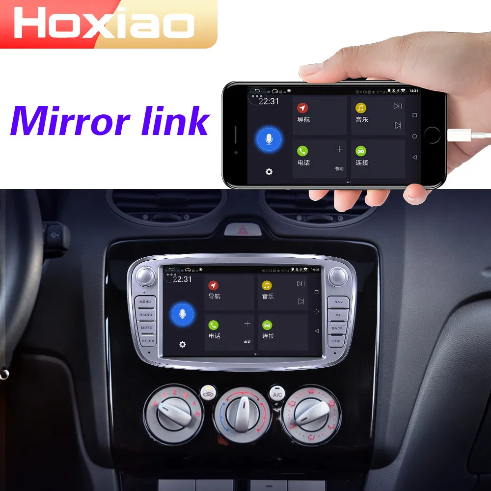 Автомагнитола Android 8 1 мультимедийный плеер для Ford Focus S-Max Mondeo 9 2 Din навигация Wi-Fi FM RDS