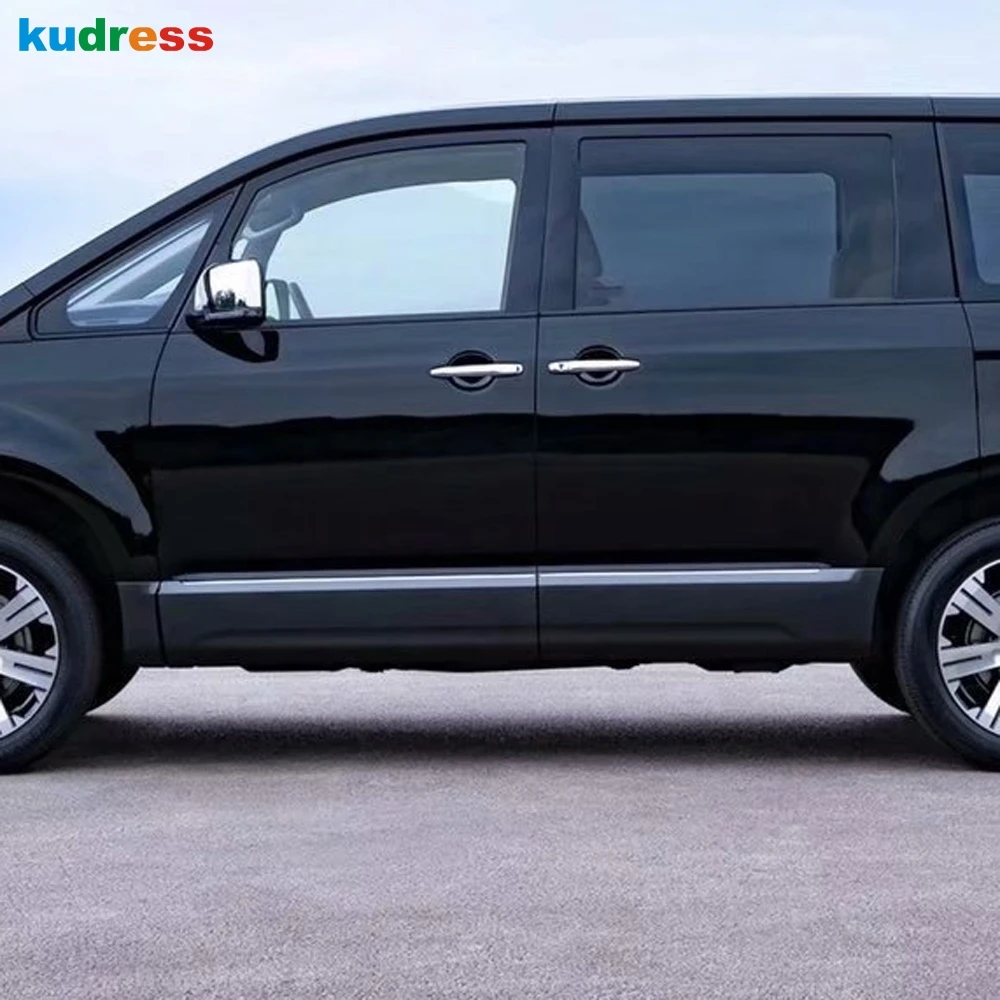 

Обшивка боковой двери для Mitsubishi Delica 2020 2021 ABS Хромированная Автомобильная полоса литьевая панель бампер капоты автомобильные аксессуары для...