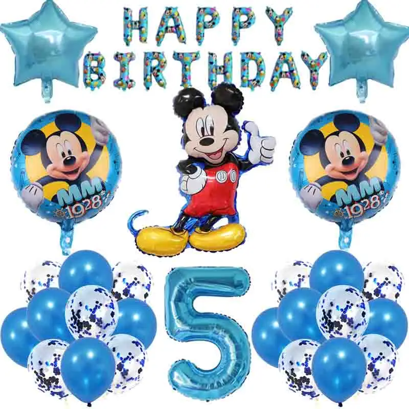 1Set Disney Minnie Foil Balloons 32inch Number Mickey Mouse Birthday Party Decorations Baby Shower Supplies Kids Toys Globs | Дом и сад