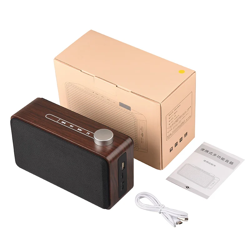 

AWEI Y30 Portable Wooden Bluetooth Speaker Touch Control Subwoofer Stereo MP3 Support TF Card AUX USB Music Sound Box