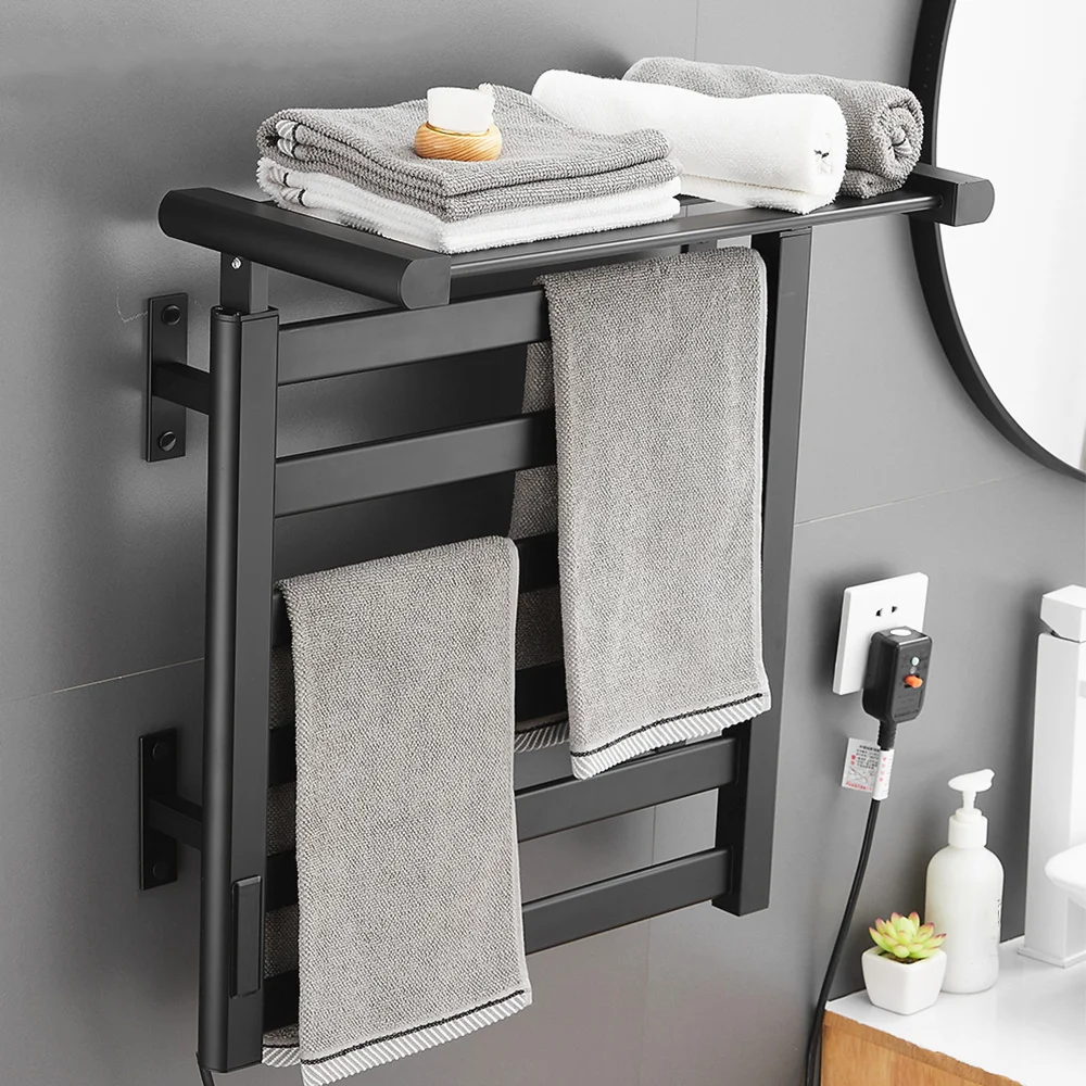 Buy 加熱された電気タオルウォーマー,防水,バスルーム用サーモスタットヒーター