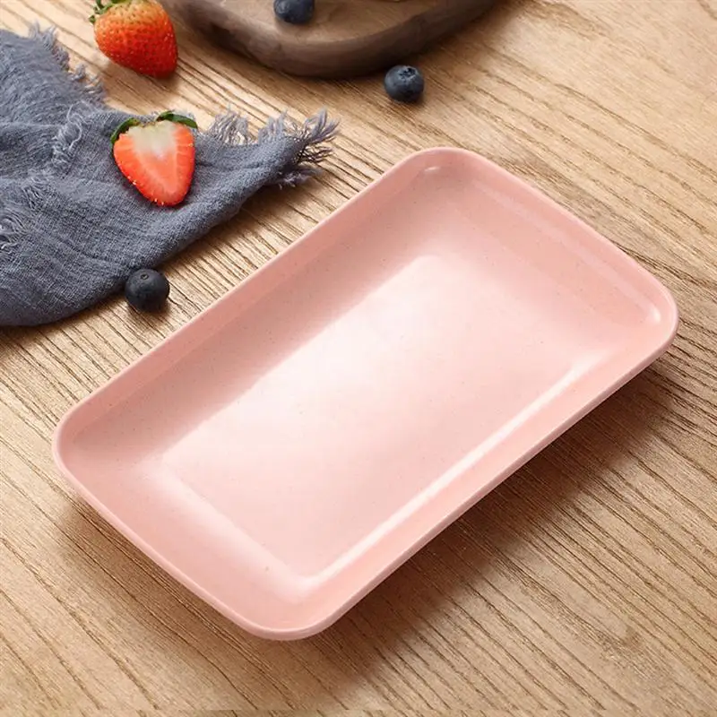 4pcs Rectangle Dishes Household Dinner Plate Food Microwave Oven Available Eco-Friendly Home Kitchen Utensils | Дом и сад
