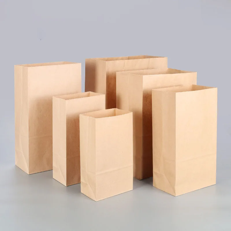 

Birthday West Point Bread Kraft Paper Packaging Bag Food Paper Bag Square Bottom Takeaway Packaging Bag Custom крафт пакеты Pouc