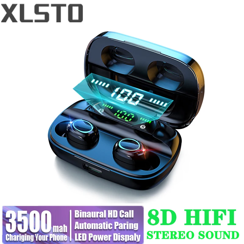 Беспроводные наушники вкладыши XLSTO S11 3500 мАч Bluetooth TWS игровая гарнитура шумовые с
