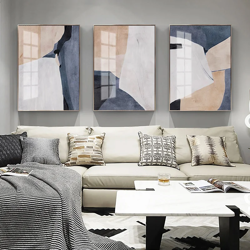 

Abstract Colorful Block Canvas Painting Wall Art Nordic Posters and Prints Wall Pictures for Living Room Decoration Frameless