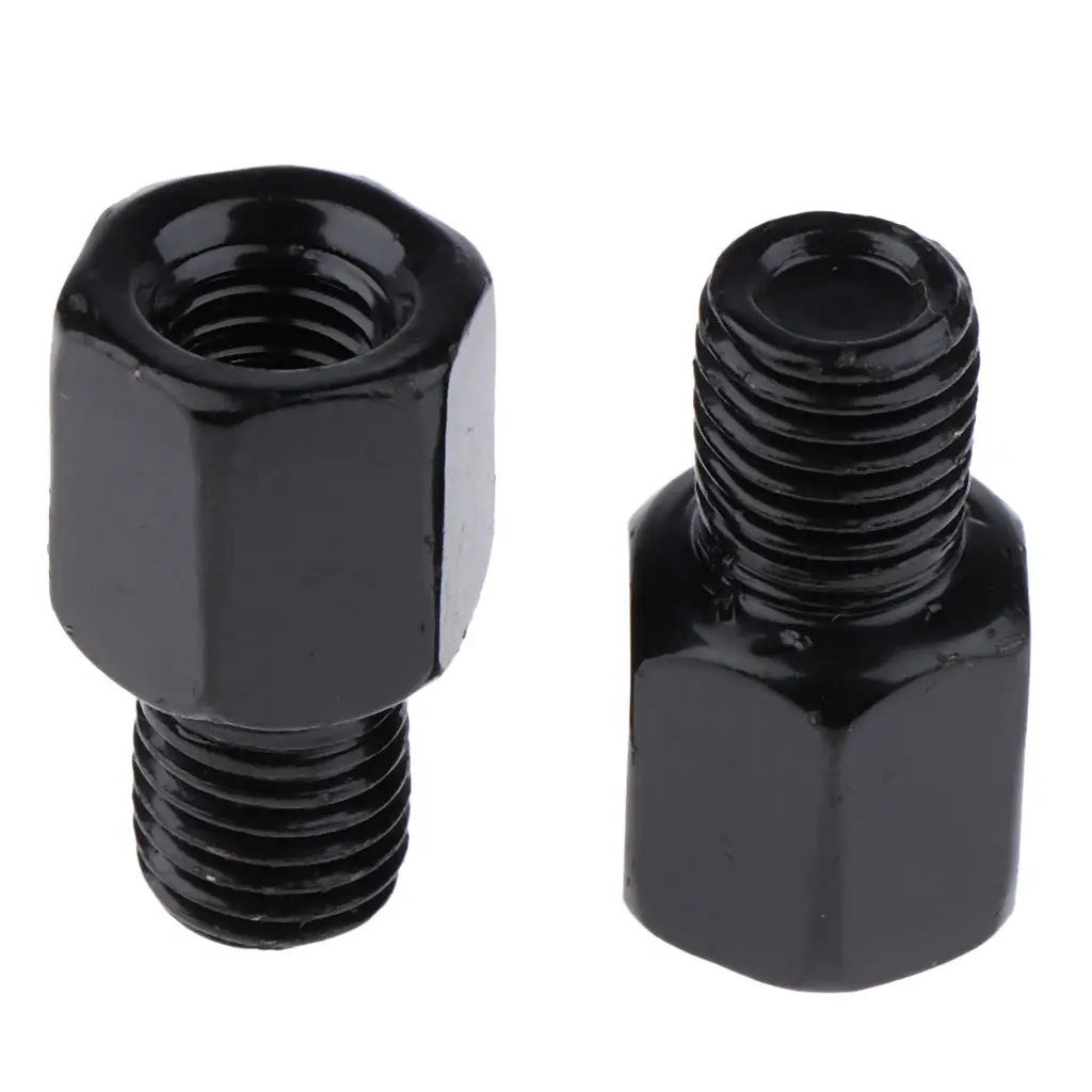 

Scooter Motorcycle Rearview Side Mirror RH 8mm - LH 10mm Adapter Black