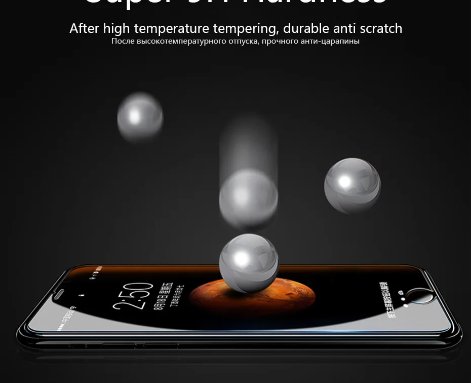 3 шт. закаленное стекло для iPhone 7 8 6 6s Plus 5 5S SE Защита экрана для iPhone X XR XS 11 Pro Max Защитная стеклянная пленка
