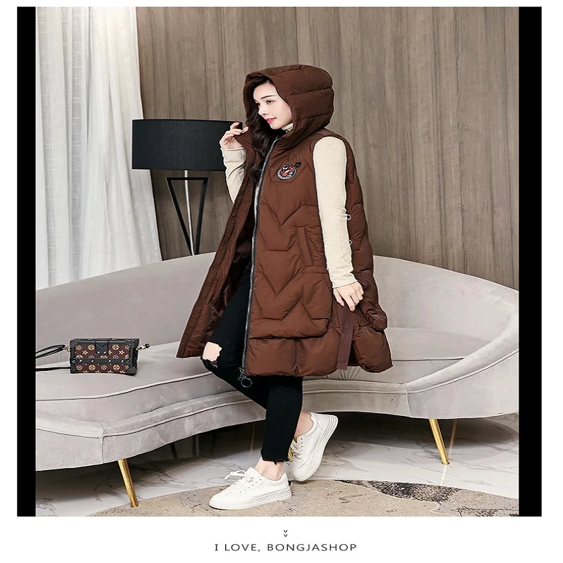 Пуховое пальто жилет женская осенняя и зимняя одежда 2019 Новая Модная хлопковая