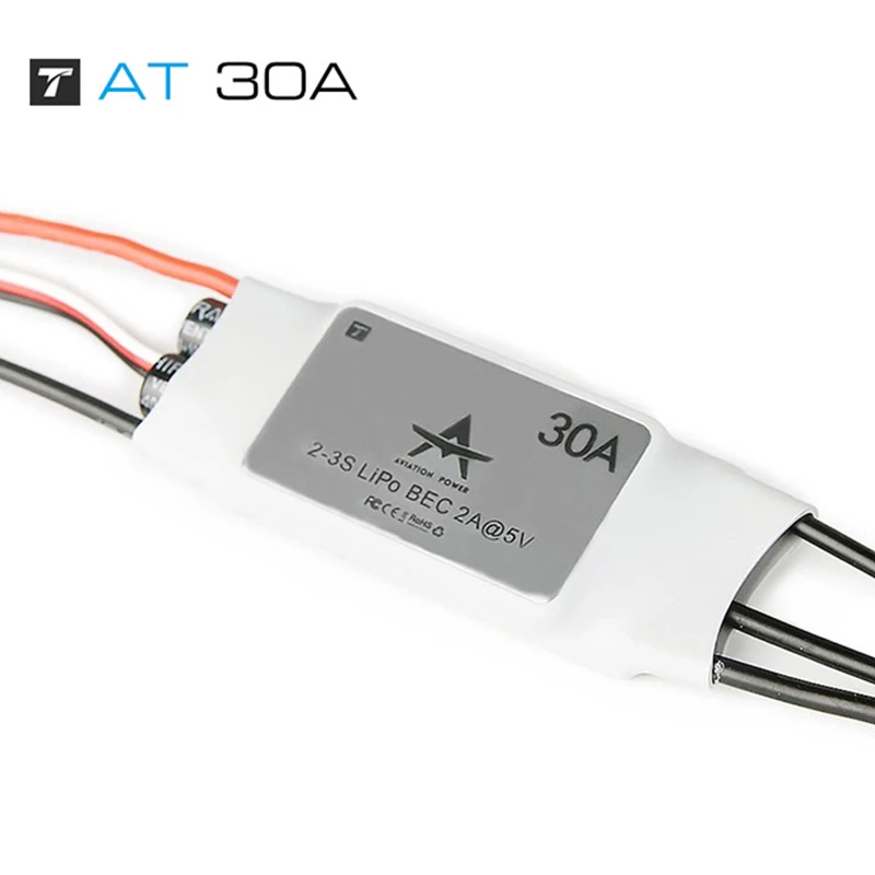 T-MOTOR AT series RC ESC 30A регулятор скорости 2-3s 5V/5A с фиксированным крылом Поддержка