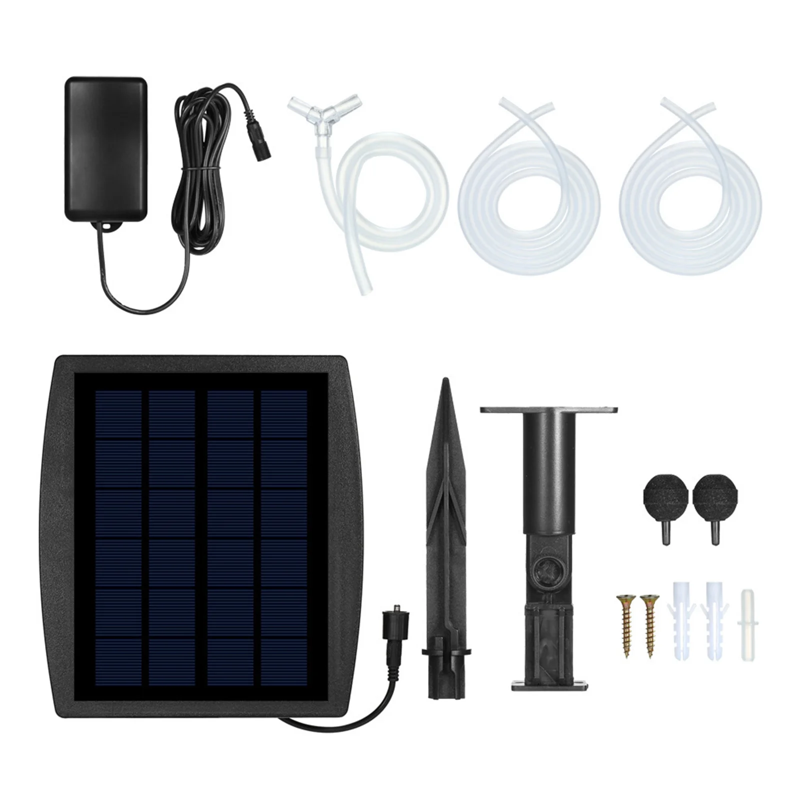 

Solar Air Pump Kit Inserting Ground Water Air Pump Oxygenator Solar Aerator With Oxygen Hoses For Pond Fish Tank Garden Tools
