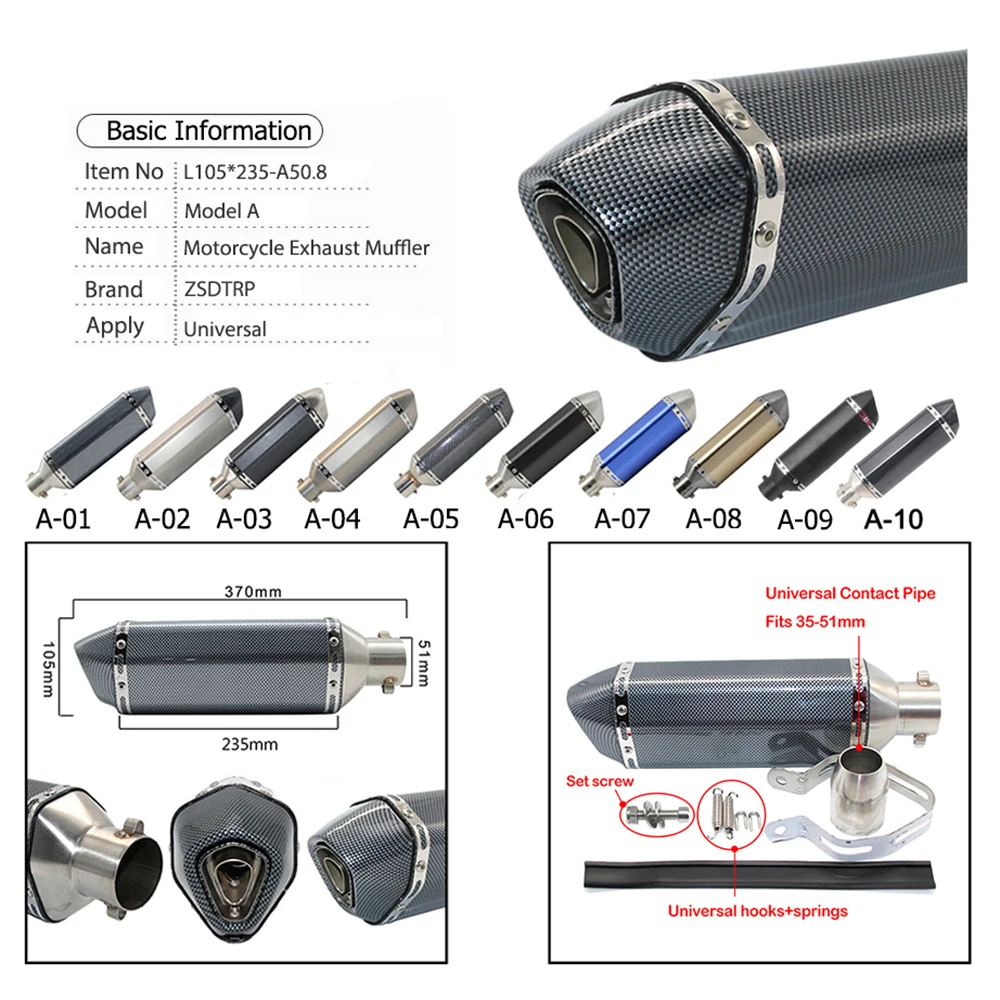 Выхлопной глушитель Alconstar гоночного мотоцикла модифицирующий выхлопных газов