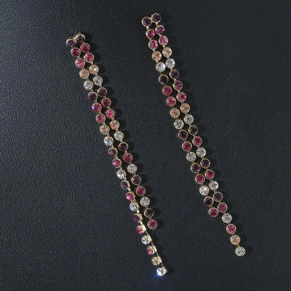 Модные разноцветные блестящие женские серьги Neoglory с цветными бусинами и