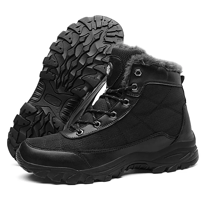 Зимние ботильоны мужские теплые ботинки из натуральной кожи на меху