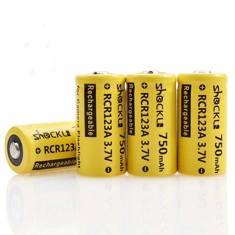 Shockli RCR 123 16340 750mAh 3,7 V литий-ионная аккумуляторная батарея литиевые батареи для Arlo HD камеры, фонарики, лазерная ручка
