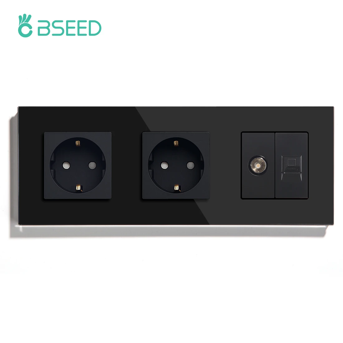 Евростандарт Bseed двойная настенная розетка европейского стандарта с вилкой для