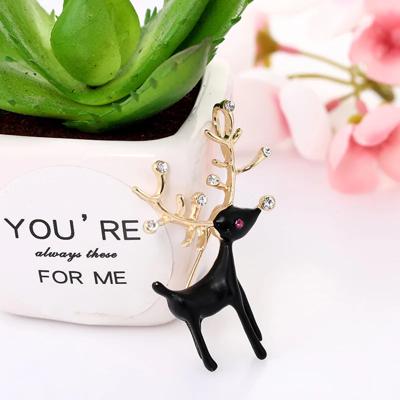 Sika брошь в виде оленя с кристаллами рождественские булавки и броши для женщин