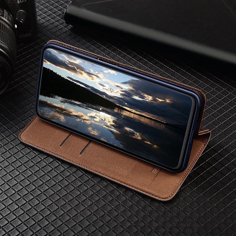 luxury genuine leather magnetic flip cover case for oppo realme x xt x2 x3 k5 1 2 3 3i 5 5i 6 c1 c1 c2 c3 c11 q x50 x50m pro free global shipping