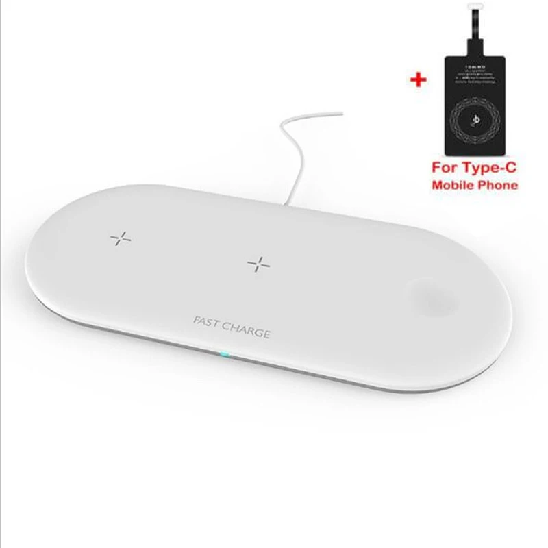 as the picture shonw Chargeur sans fil для iPhone Galaxy s10 note10 plus a50 Беспроводное зарядное устройство 3 в 1 для Apple watch Airpods 2 3 pro Беспроводное зарядное устройство - Цвет: as the picture shonw